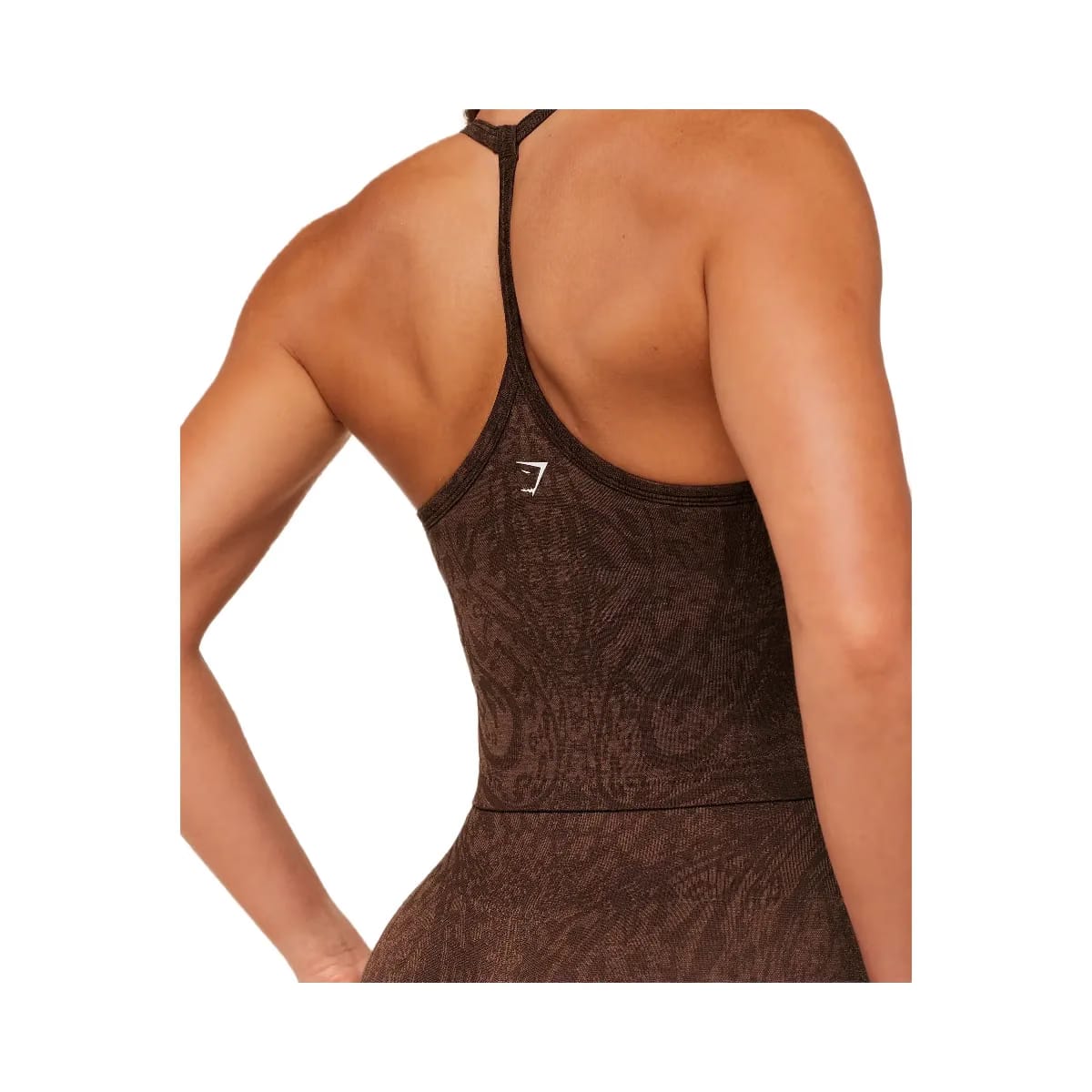 Gymshark Adapt Animal X Whitney Tank Top with Shelf "Archive Brown Soft Brown"