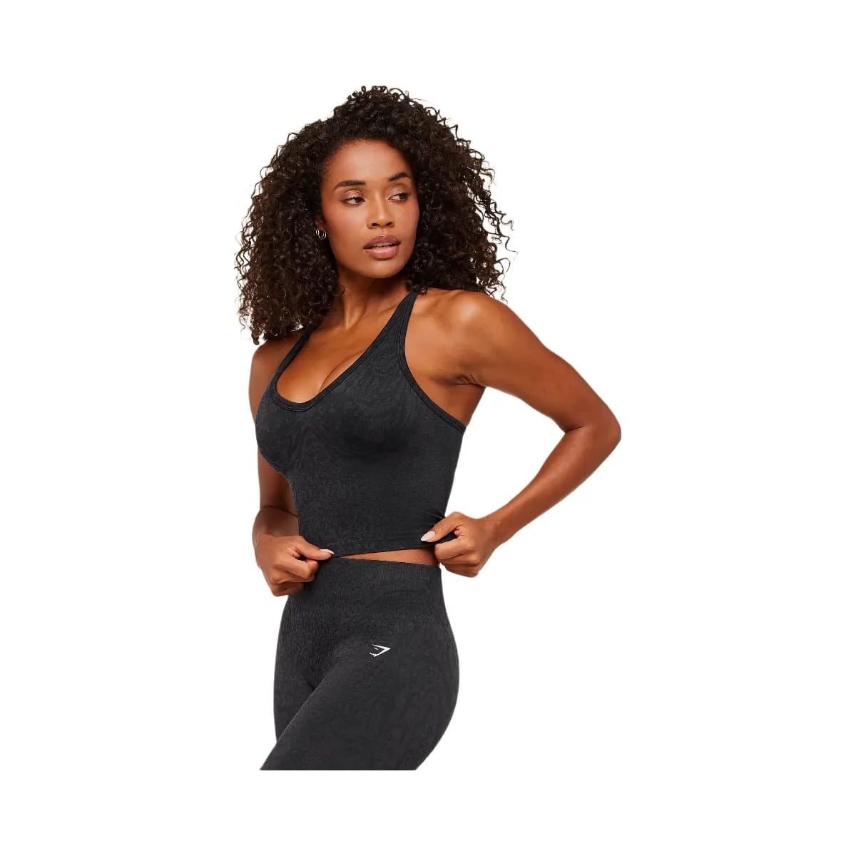Gymshark Adapt Animal X Whitney Tank Top with Shelf "Black Asphalt Grey"