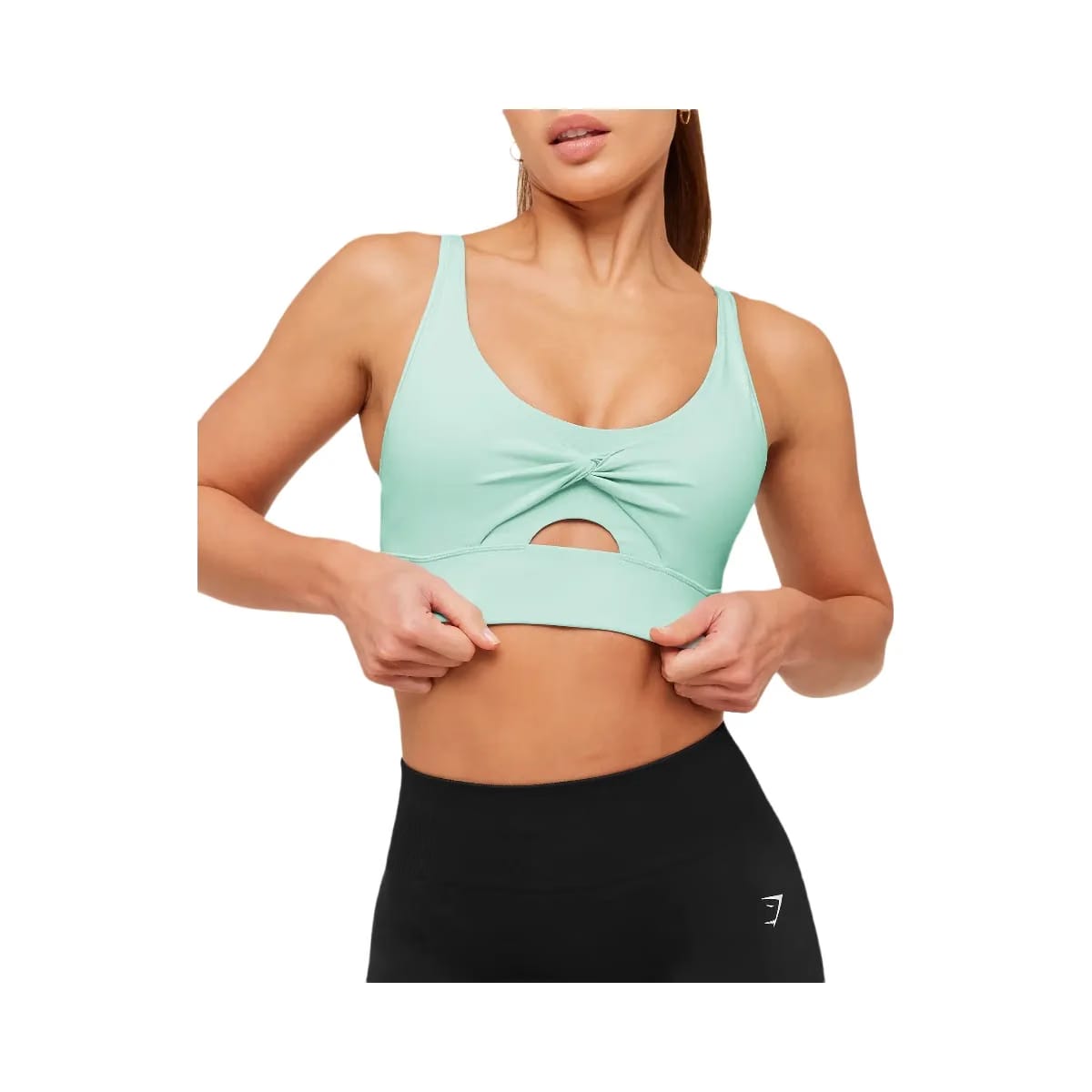 Gymshark Twist Front Sports Bra "Pop Turquoise"