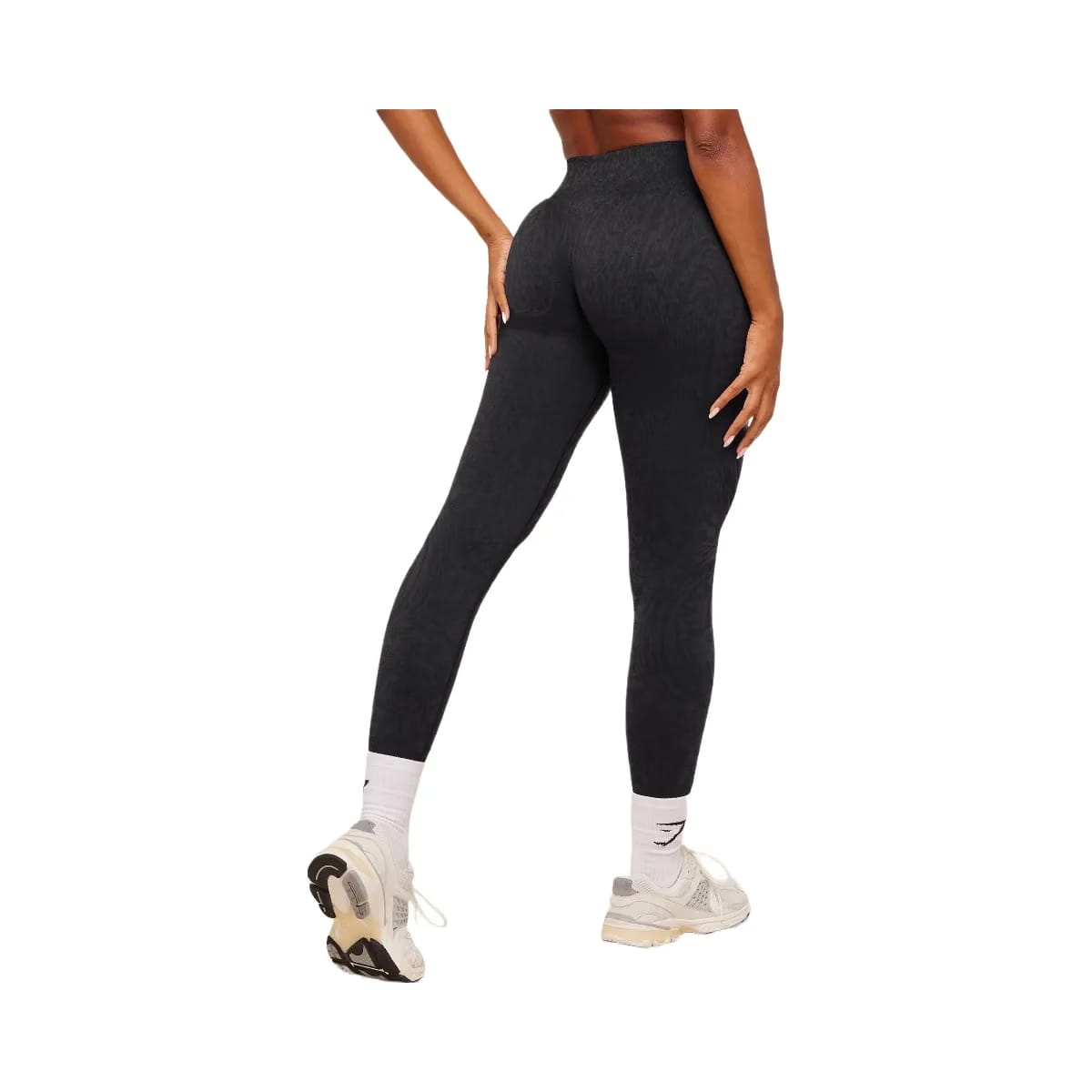 Gymshark Adapt Animal X Whitney Leggings "Black Asphalt Grey"