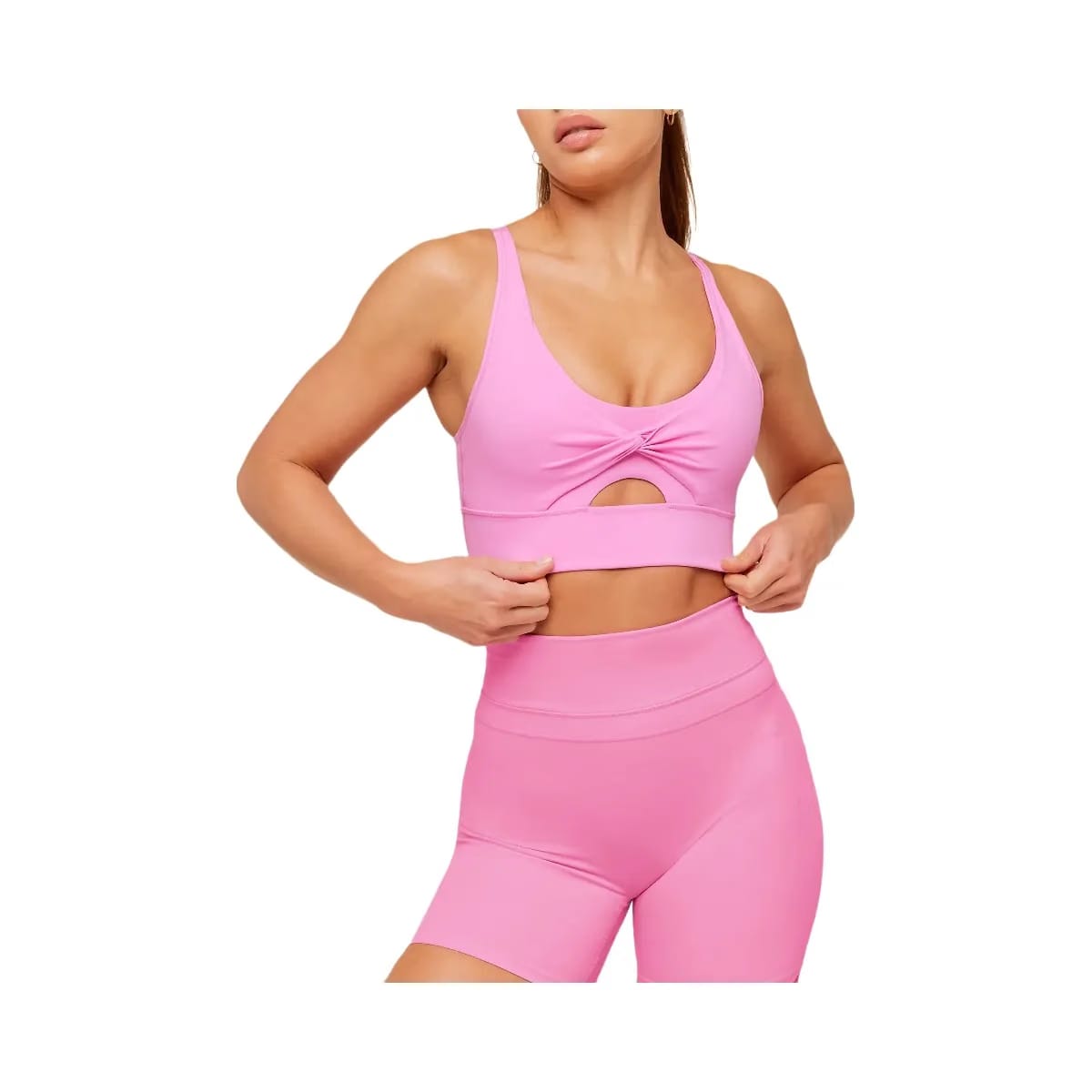 Gymshark Twist Front Sports Bra "Focus Pink"