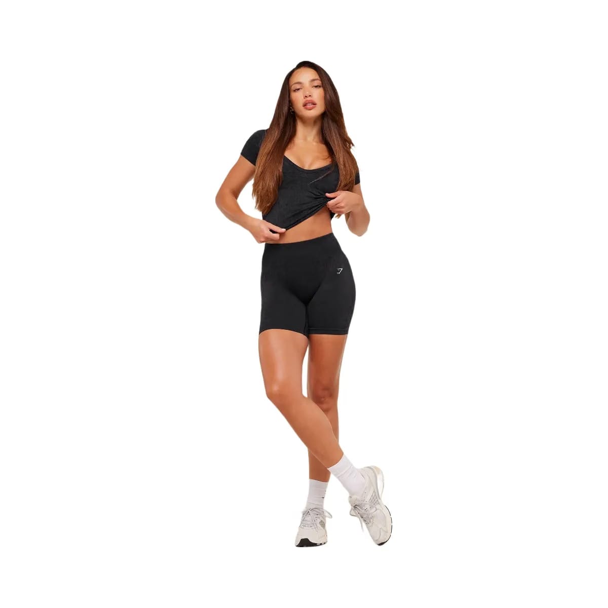 Gymshark Adapt Animal X Whitney Shorts "Black Asphalt Grey"