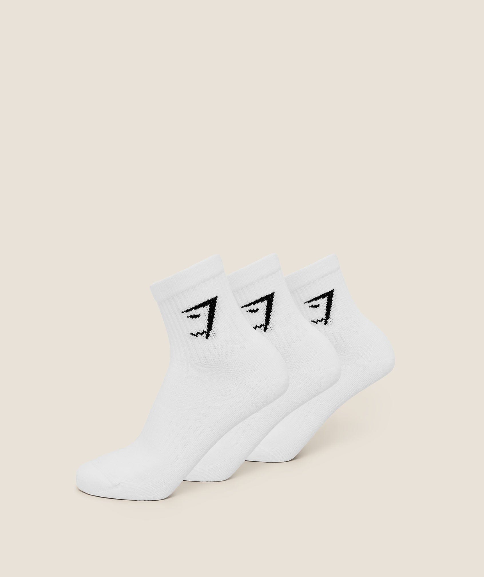 Gymshark Midi Socks 3Pk Gs White