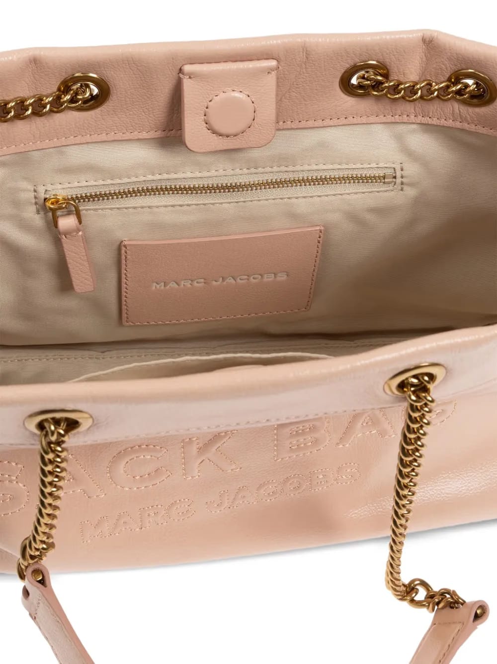 The Sac embossed-logo chain-strap tote bag