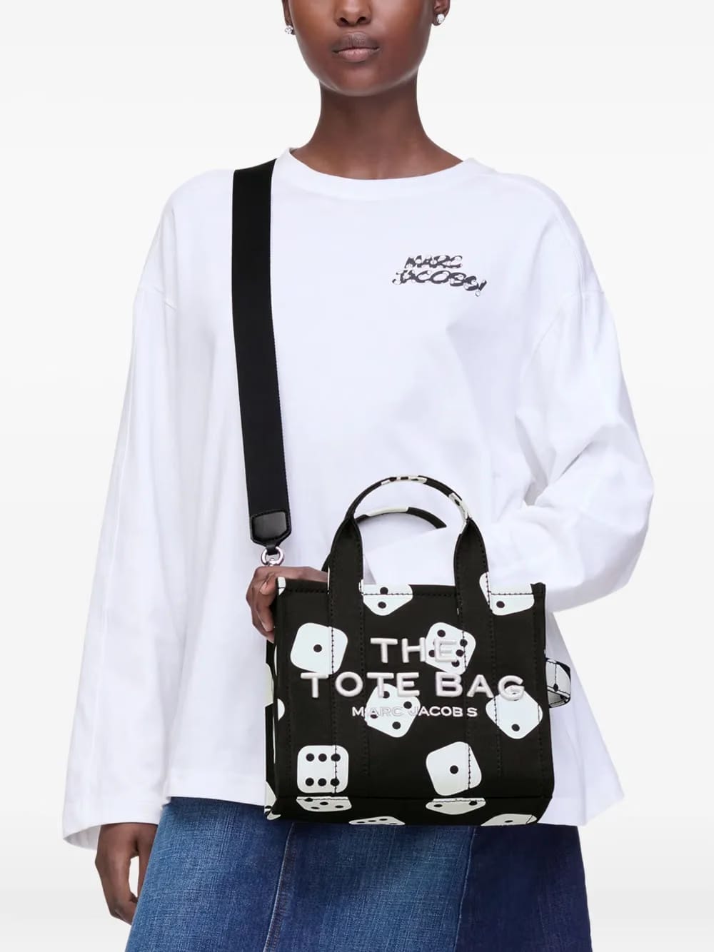 x Derrick Adams small dice-print tote bag