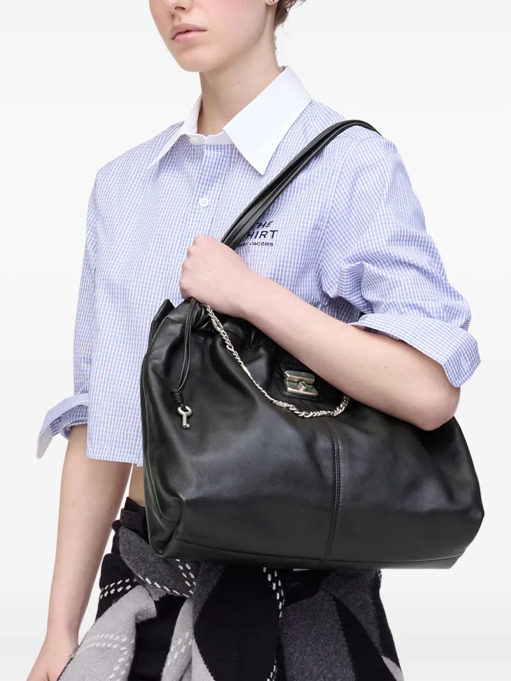 The Cristina chain-embellished drawstring tote