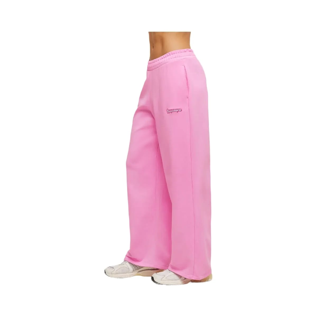 Gymshark Script Embroidery Wide Leg Pants "Focus Pink"