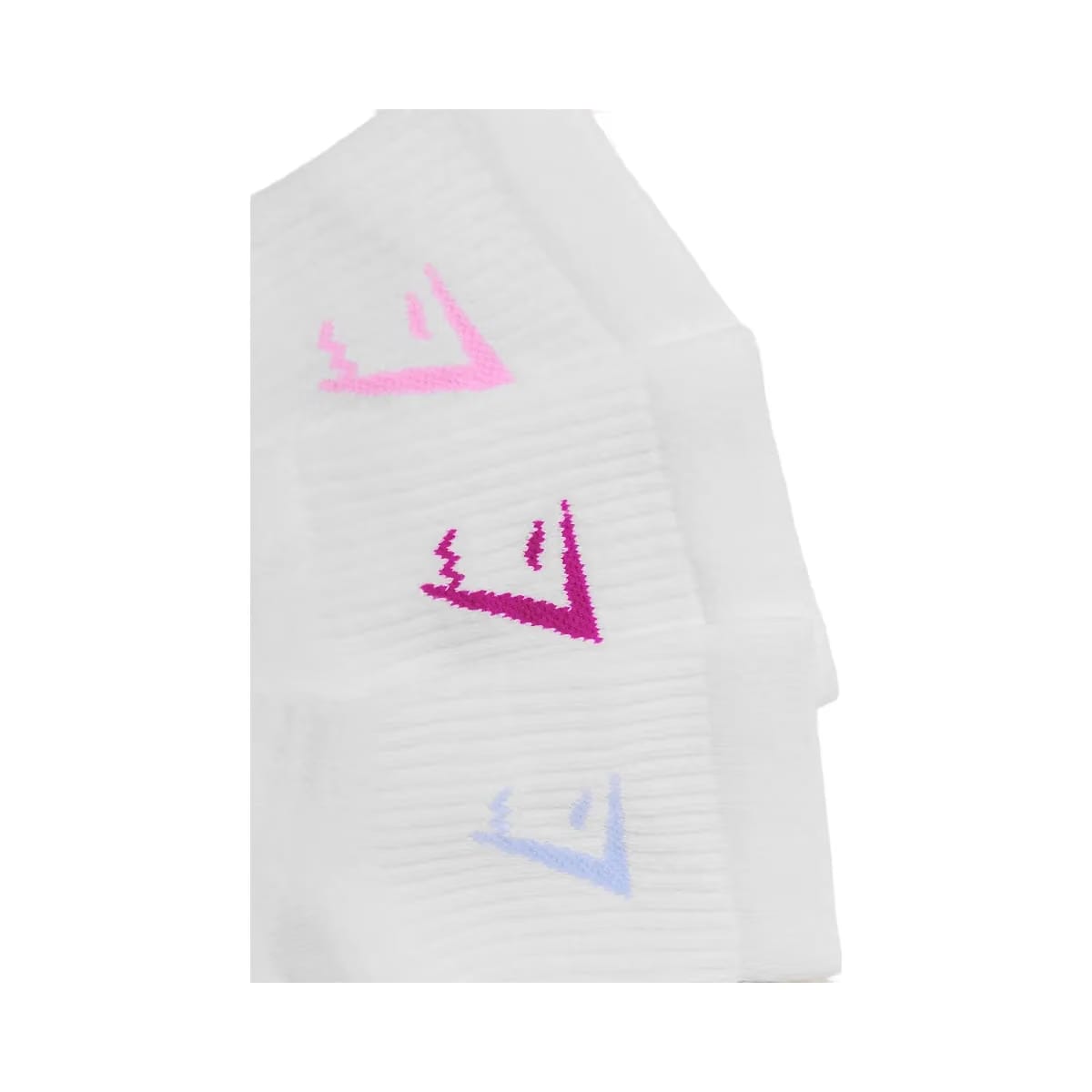 Gymshark Midi Socks 3pk "White Chilled Blue Focus Pink Super-Set Pink"