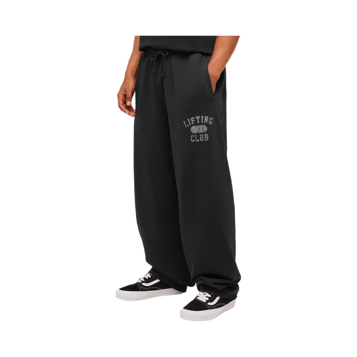 Gymshark Retro Collegiate Graphic Wide Leg Pants "Black"