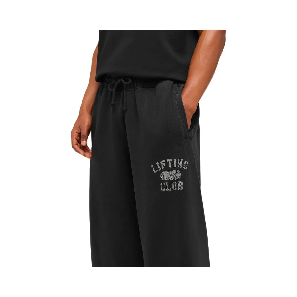 Gymshark Retro Collegiate Graphic Wide Leg Pants "Black"