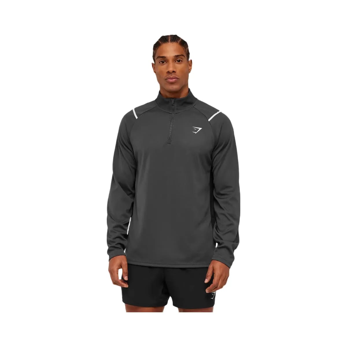 Gymshark Arrival Contrast 1/4 Zip "Grey Black"