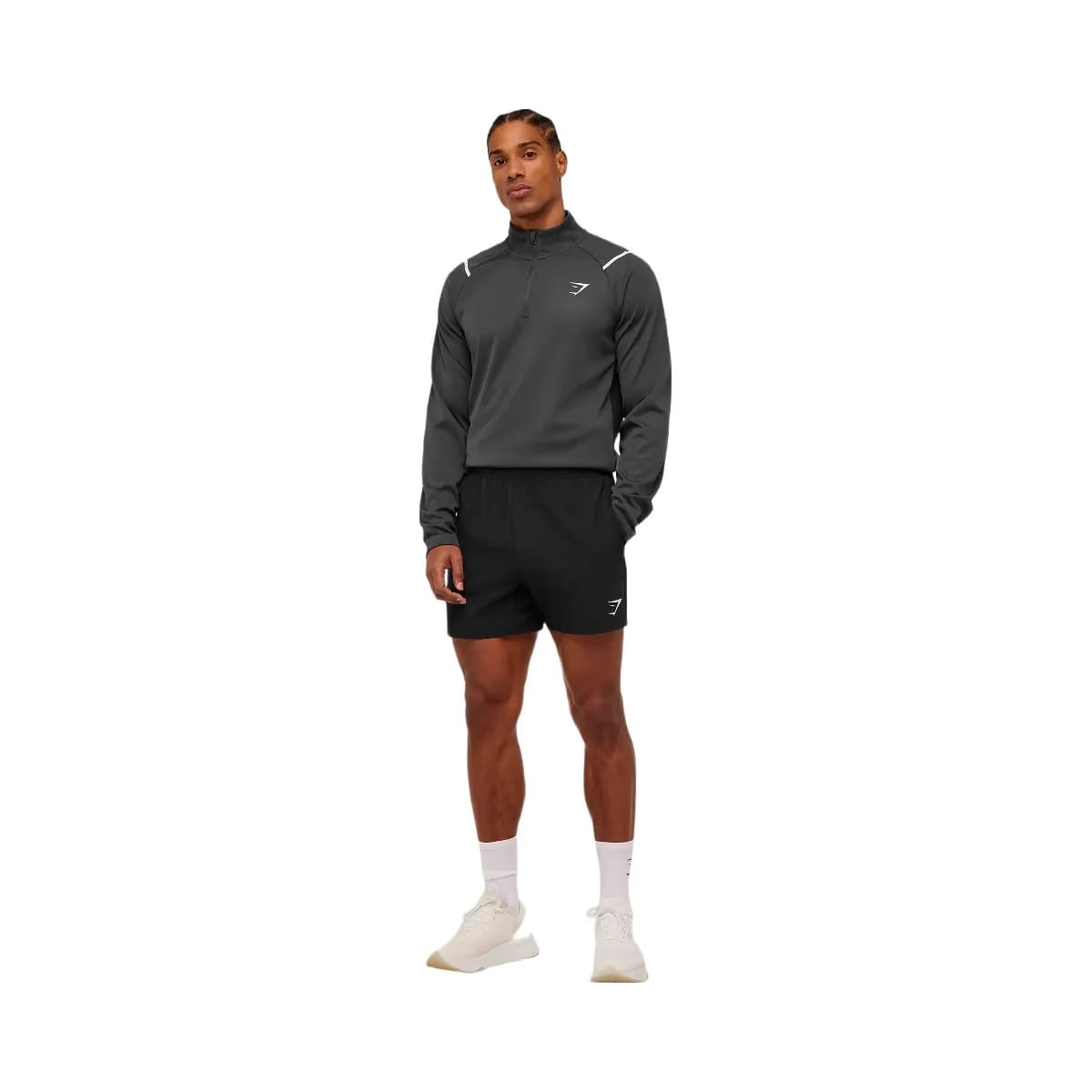 Gymshark Arrival Contrast 1/4 Zip "Grey Black"
