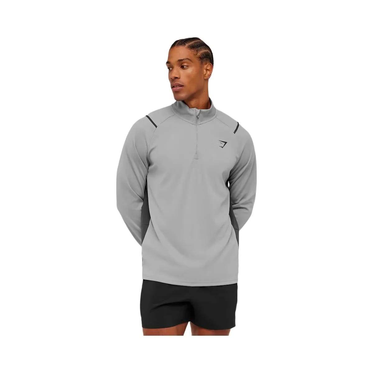 Gymshark Arrival Contrast 1/4 Zip "Smokey Grey Grey"