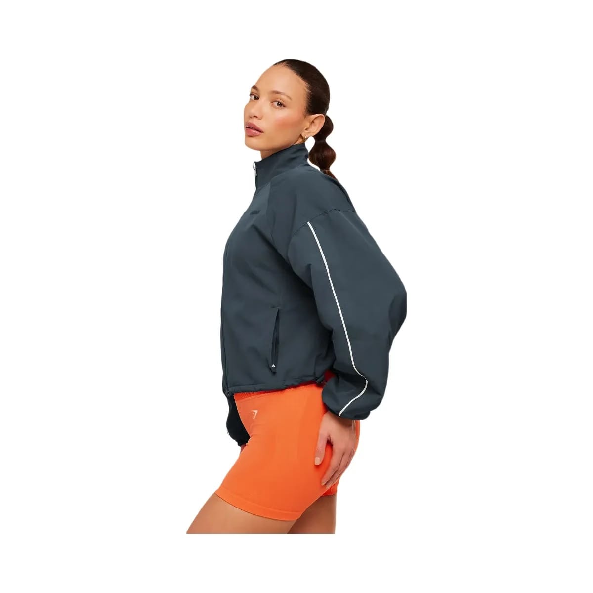 Gymshark To From Zip Through "Stealth Blue Soft White"