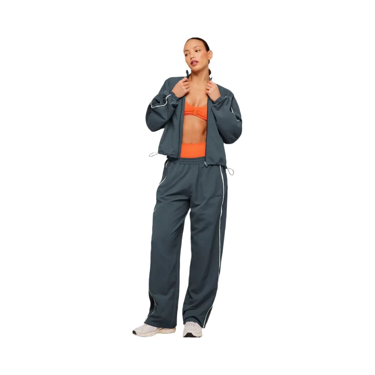 Gymshark To From Zip Through "Stealth Blue Soft White"