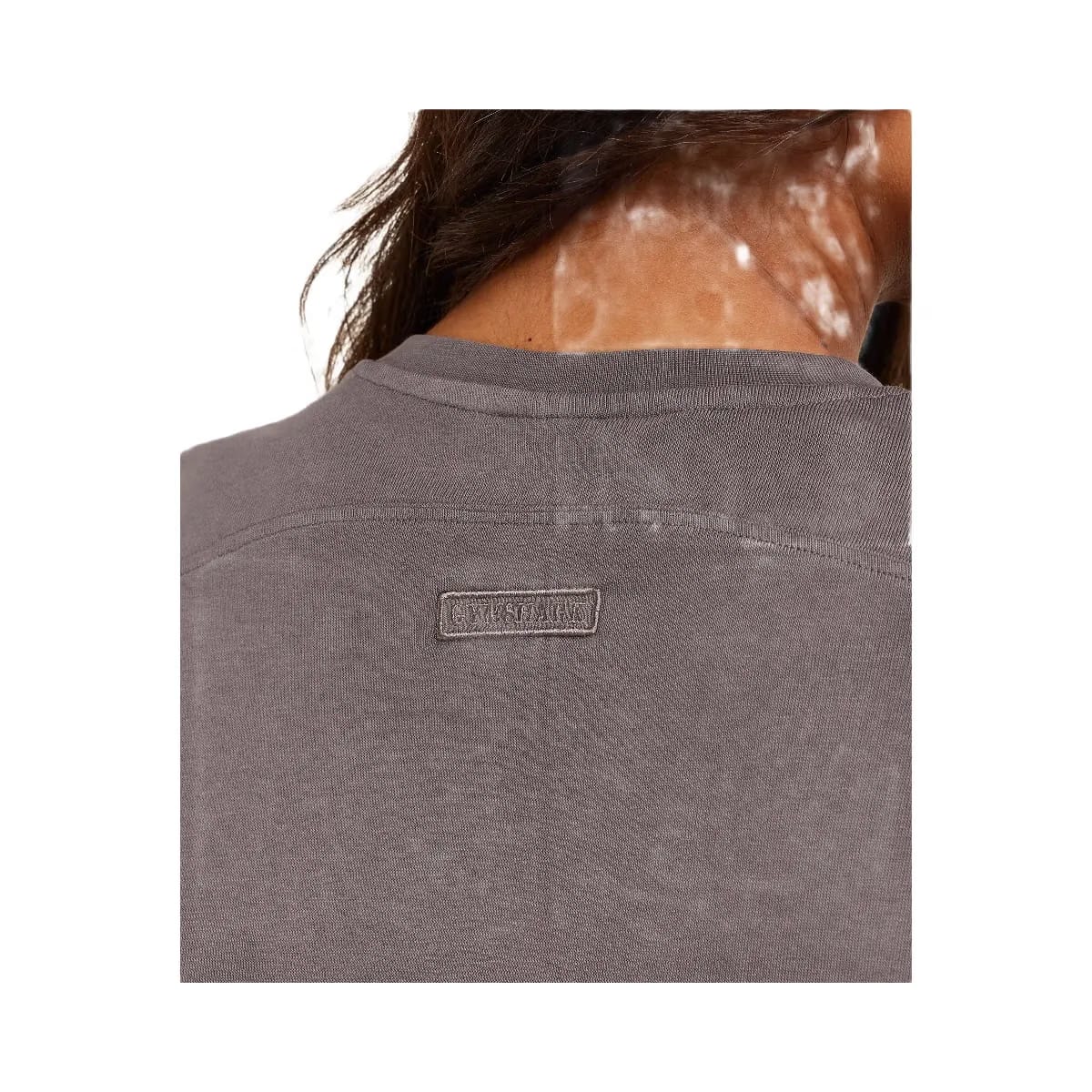 Gymshark Pump Cover Structured Fleece Top "GS Cool Brown WASH"