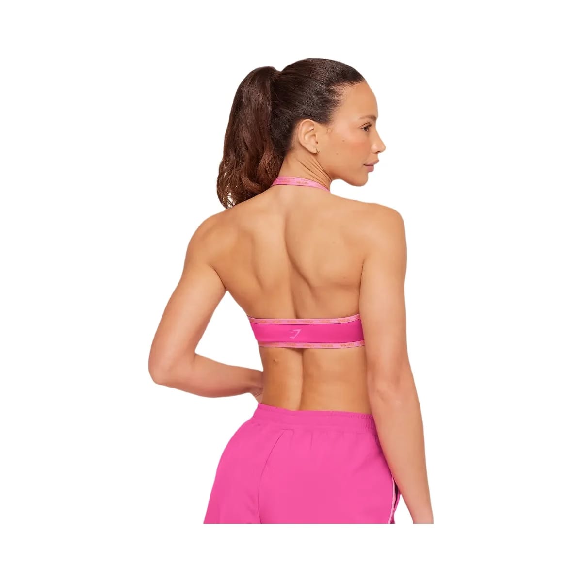 Gymshark Micro Logo Clasp Minimal Bra "Super-Set Pink"