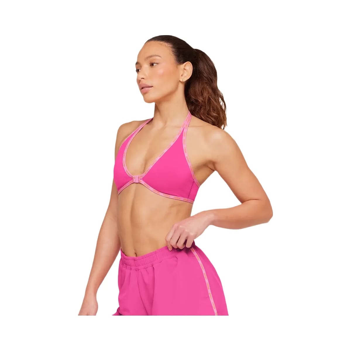 Gymshark Micro Logo Clasp Minimal Bra "Super-Set Pink"