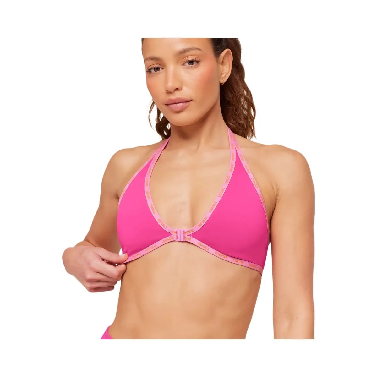Gymshark Micro Logo Clasp Minimal Bra "Super-Set Pink"
