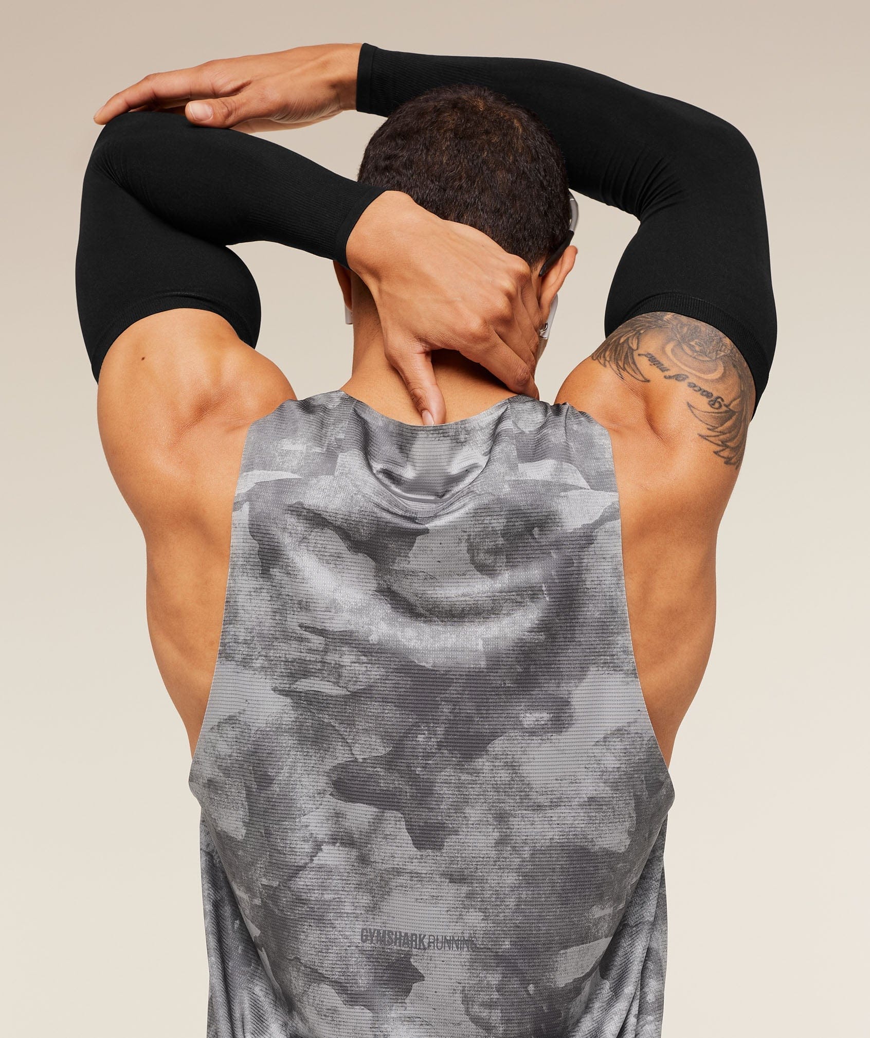 Gymshark Running Elite Tank Linen Brown