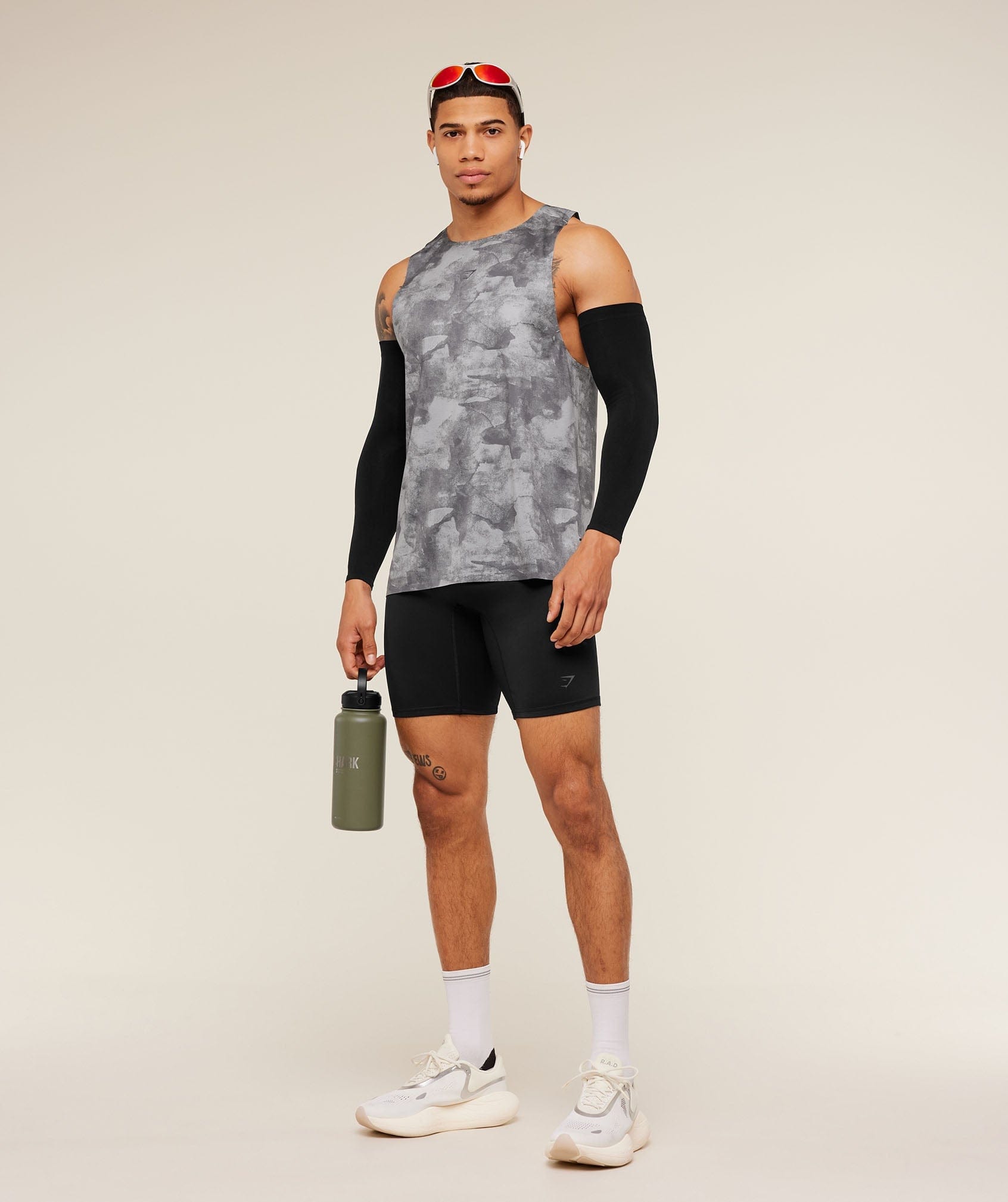 Gymshark Running Elite Tank Linen Brown