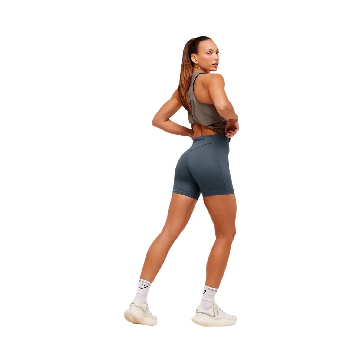 Gymshark Running Elite 6" Tight Fit Shorts "Titanium Blue"