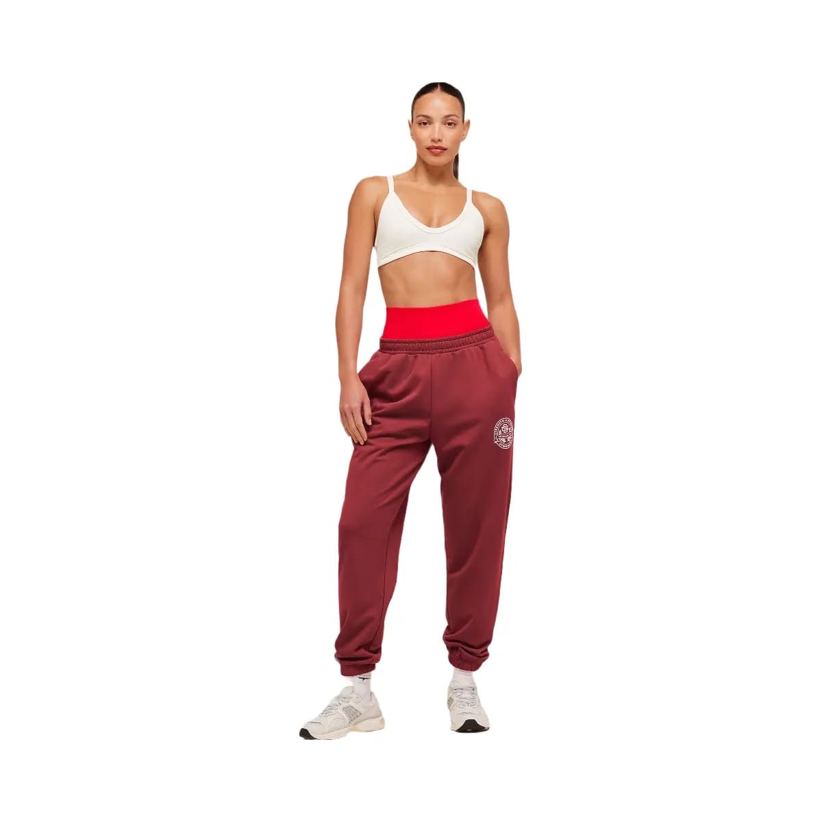 Gymshark Strength and Fitness Crest Graphic Joggers "Athletic Burgundy"
