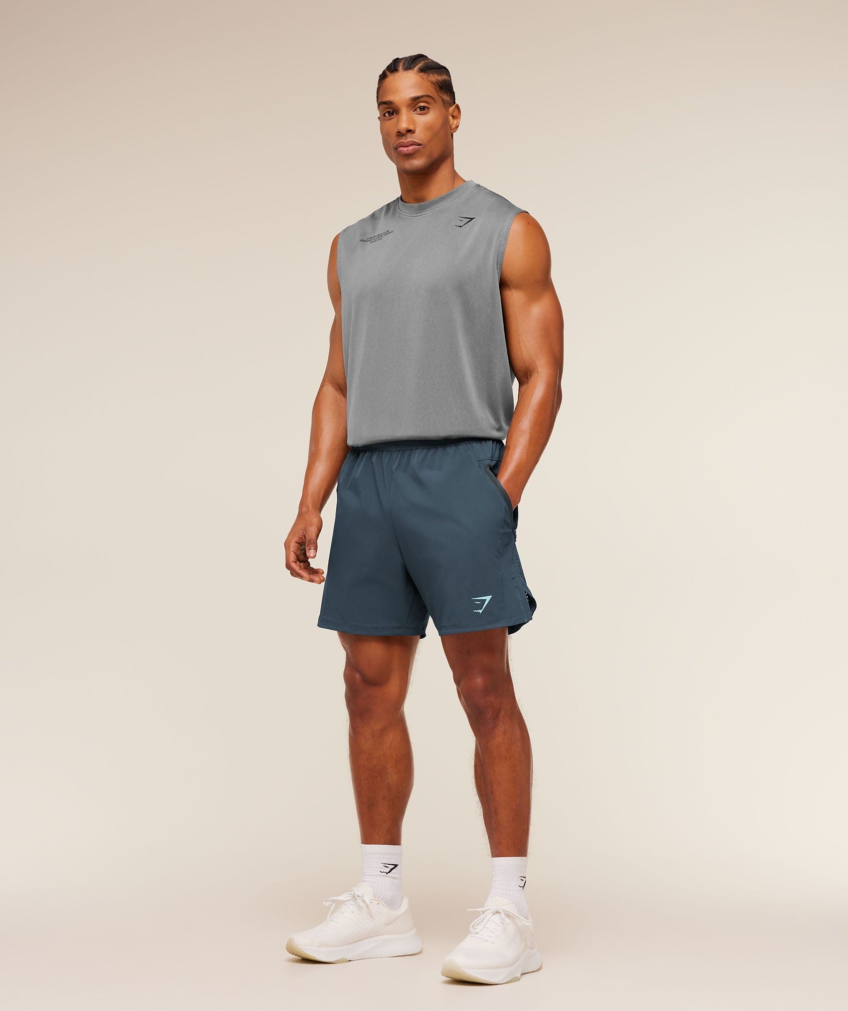 Gymshark Sport Hybrid 6" Shorts Stealth Blue