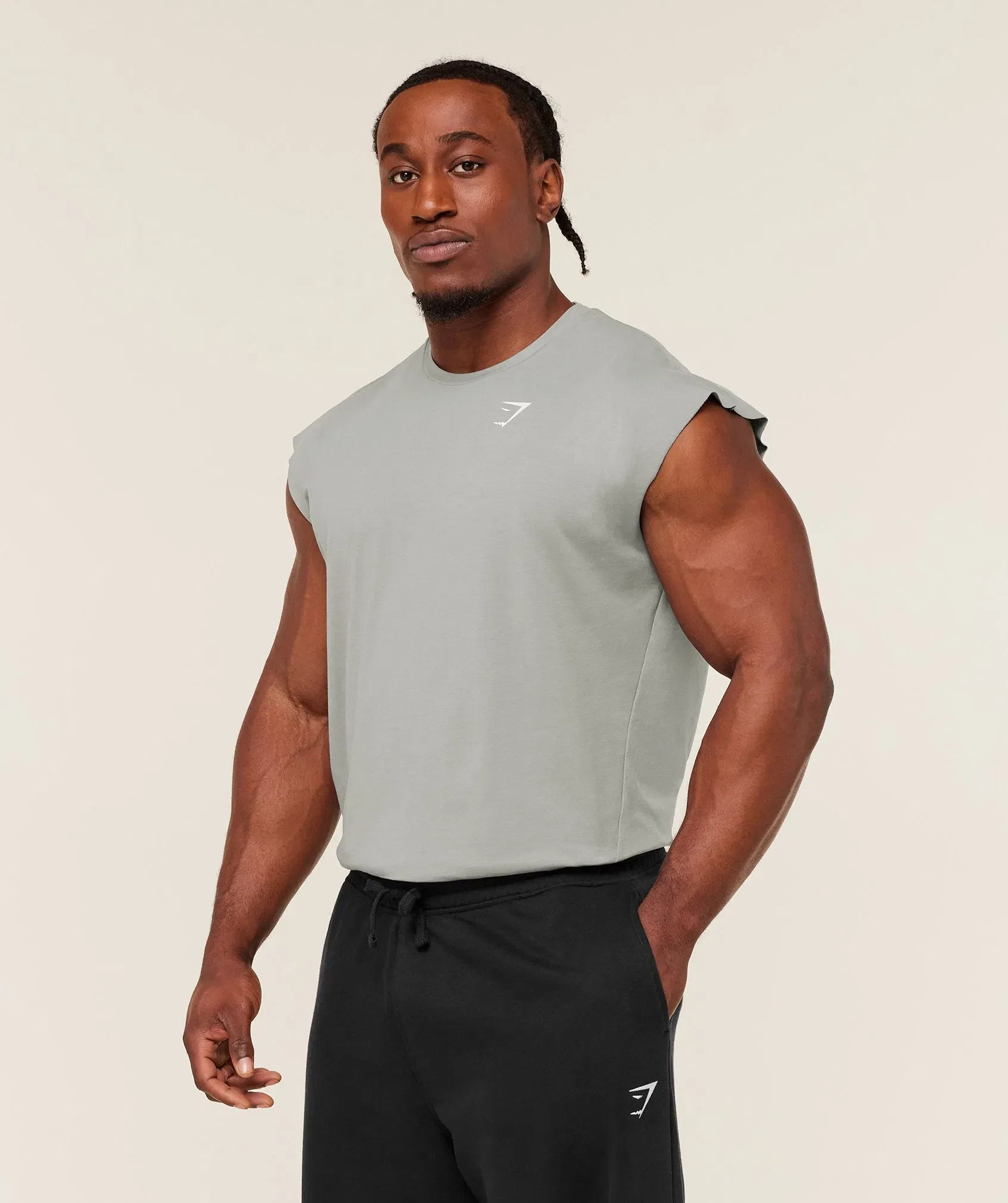 Gymshark Critical Cut Off Tank Smokey Grey
