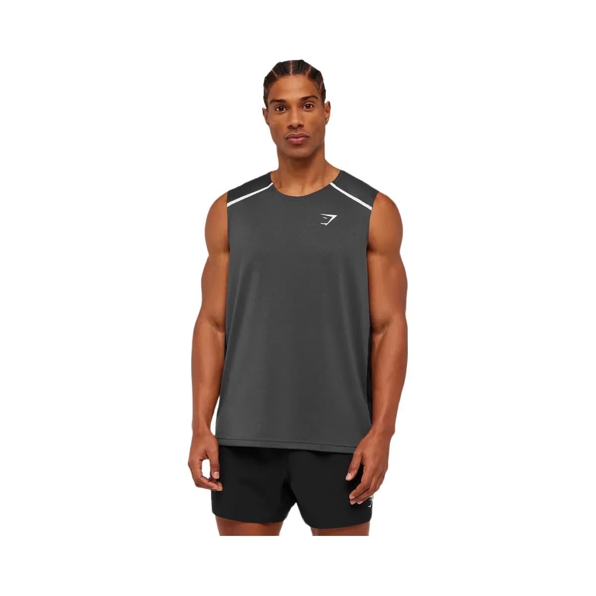 Gymshark Arrival Contrast Tank "Grey Black"