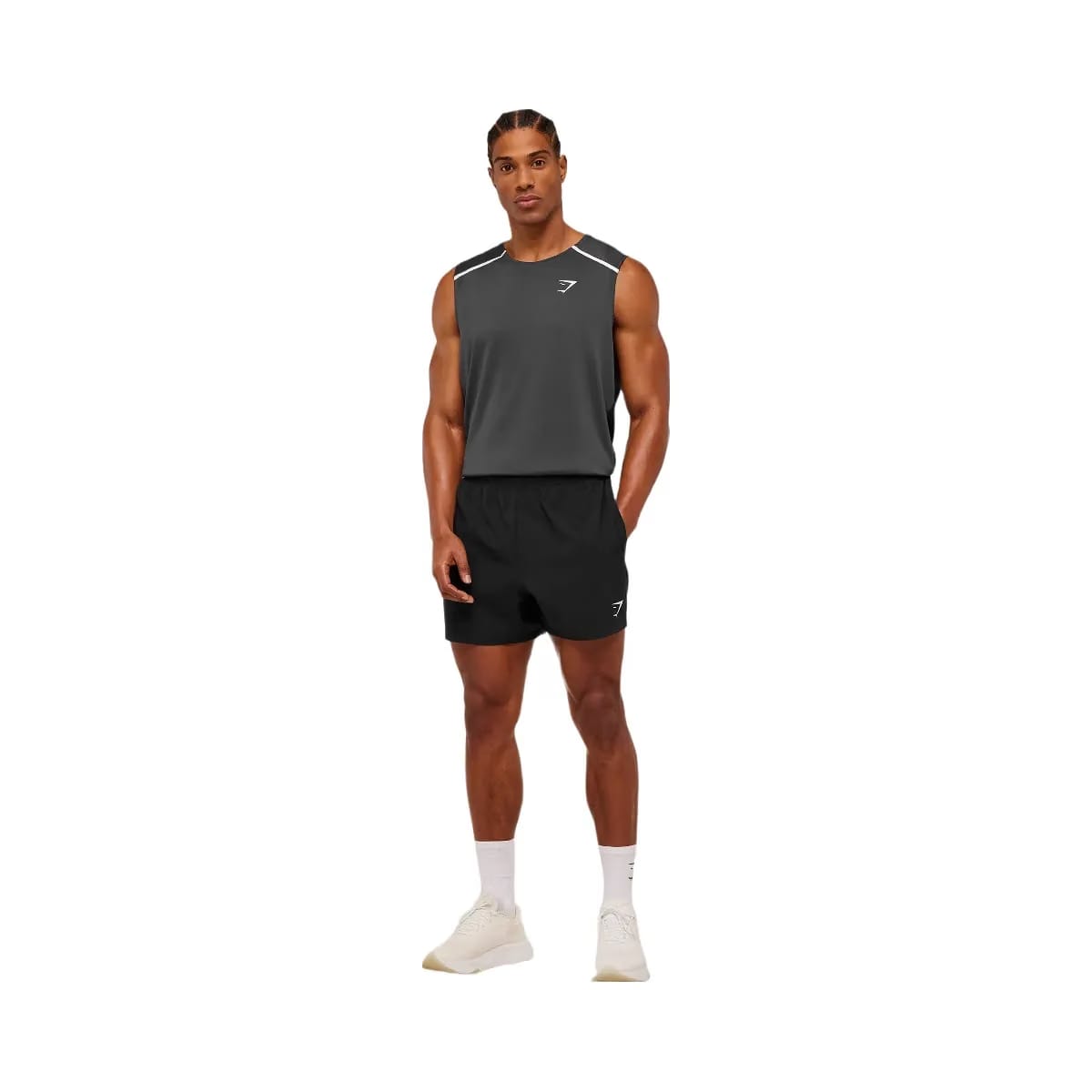 Gymshark Arrival Contrast Tank "Grey Black"