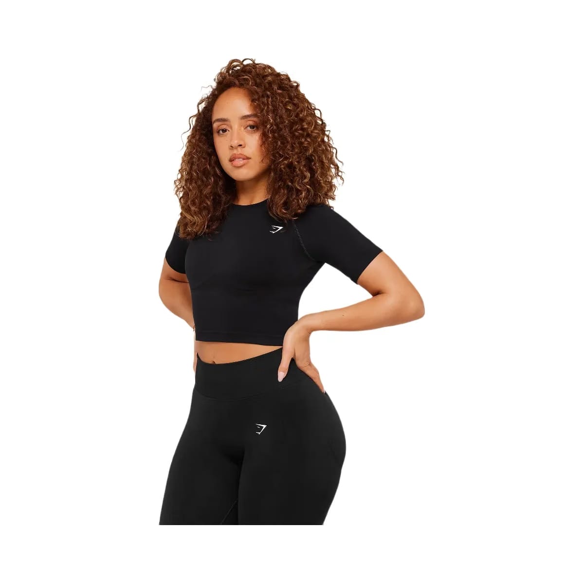 Gymshark Lift Seamless Short Sleeve Top "Black Marl"