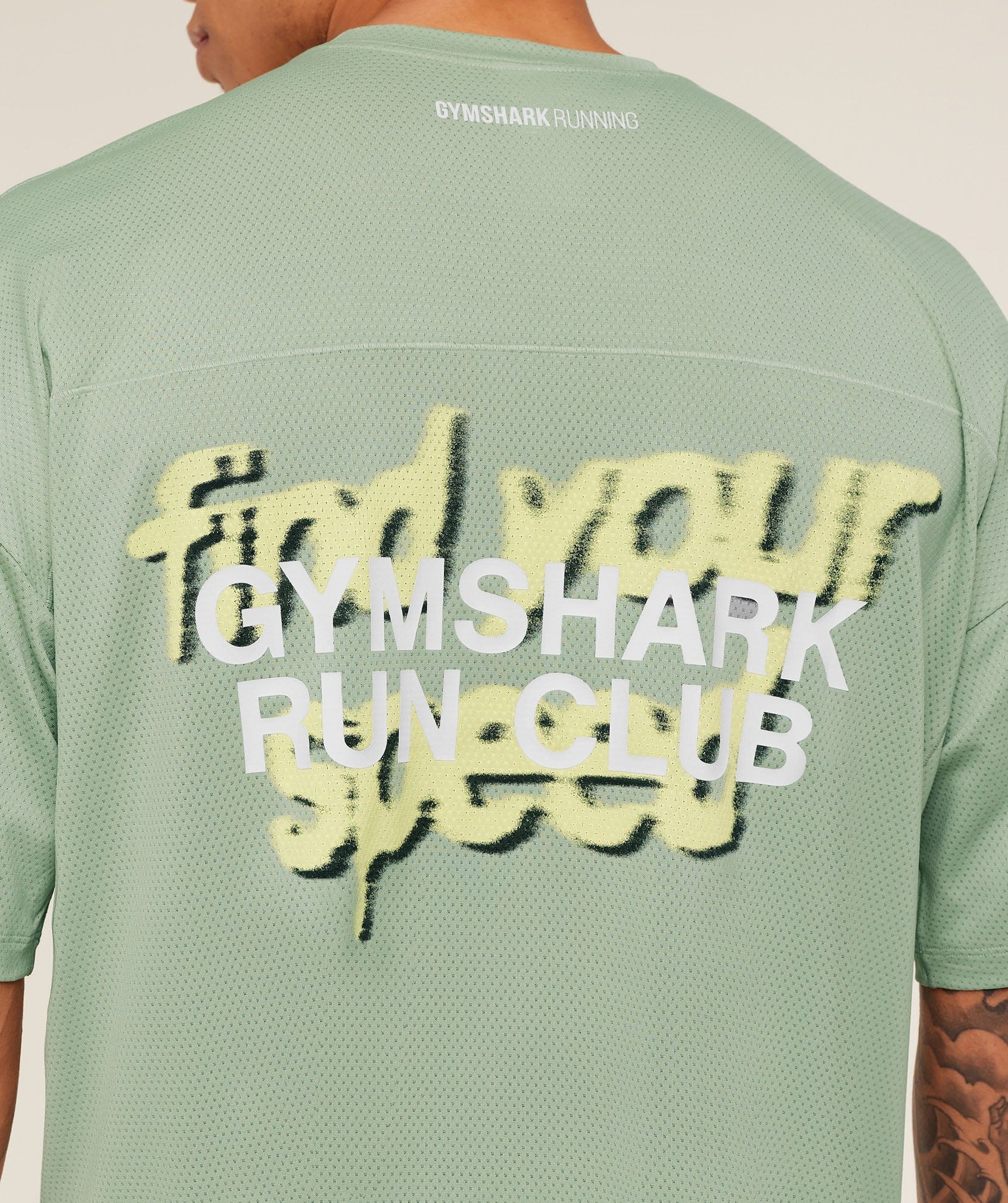 Gymshark Running Graphic T-Shirt Gs Haze Green