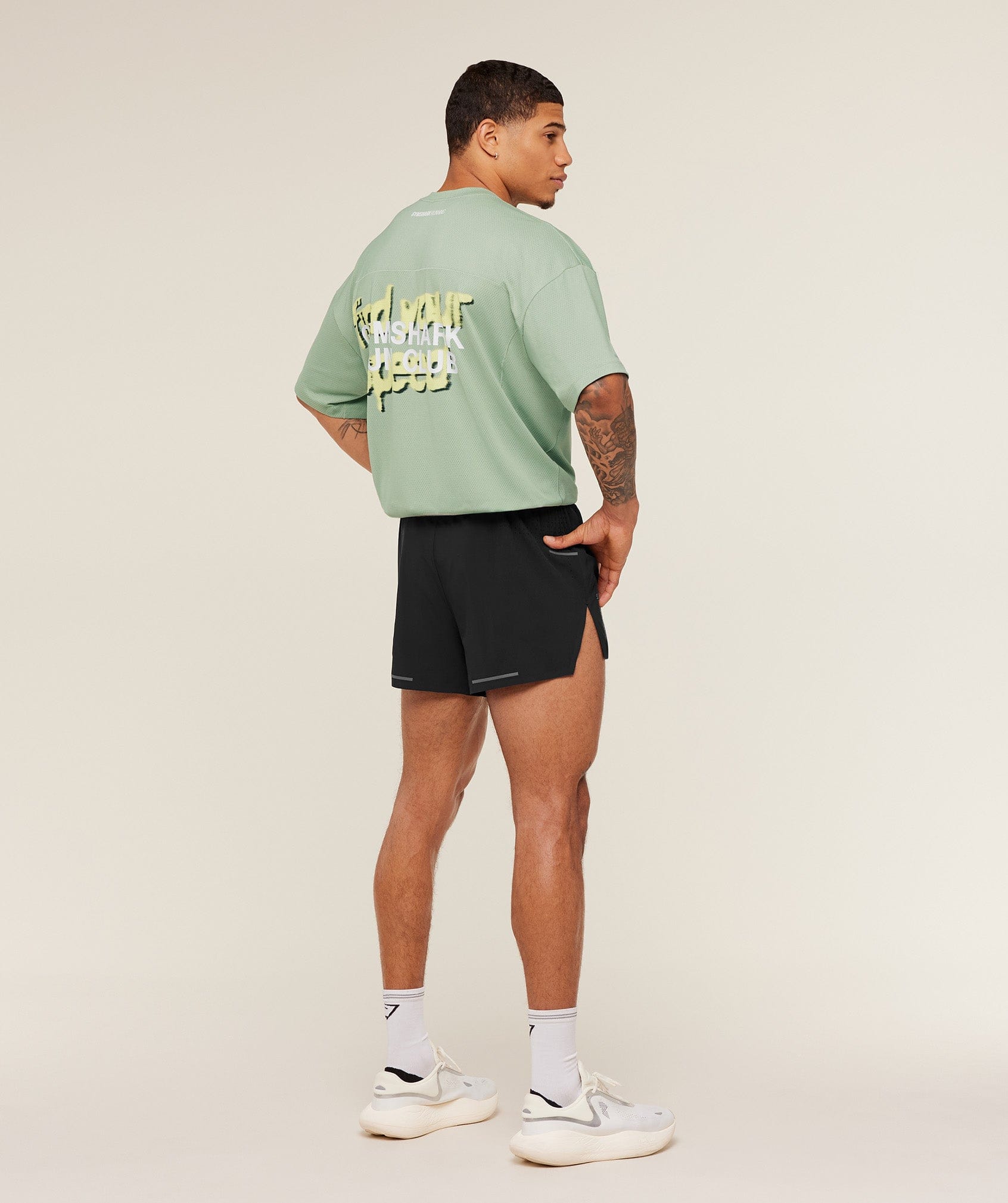 Gymshark Running Graphic T-Shirt Gs Haze Green