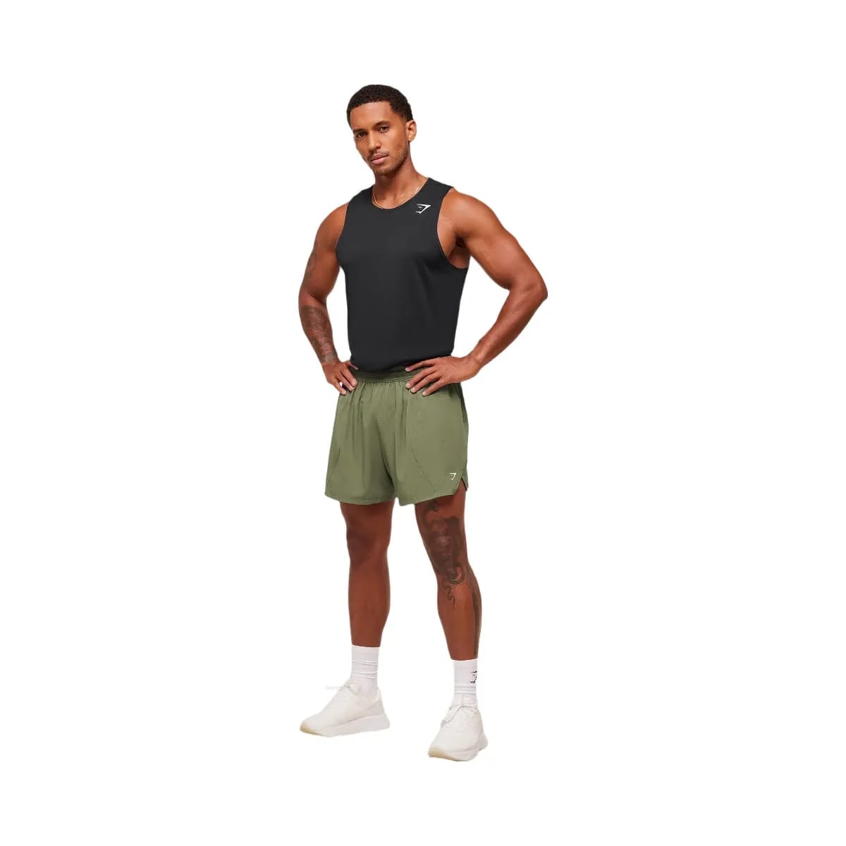 Gymshark Running 5" Shorts "GS Grounded Green"