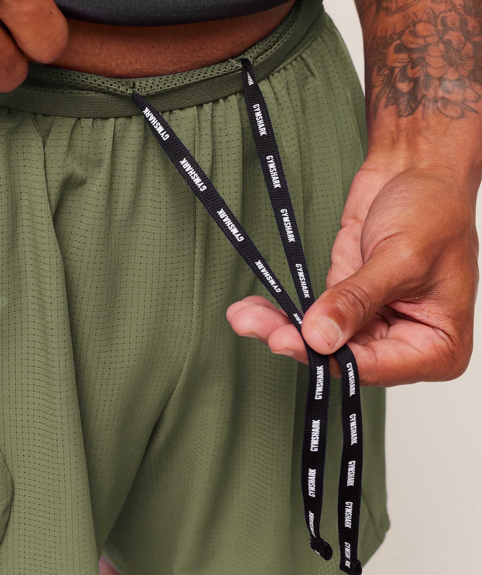 Gymshark Running 5" Shorts Gs Grounded Green