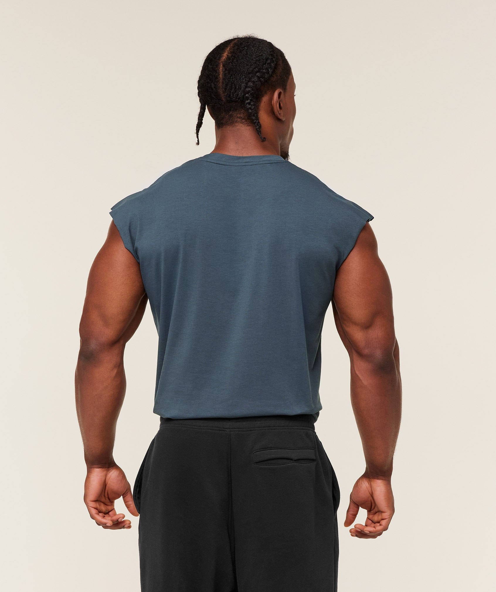 Gymshark Critical Cut Off Tank Gs Stealth Blue