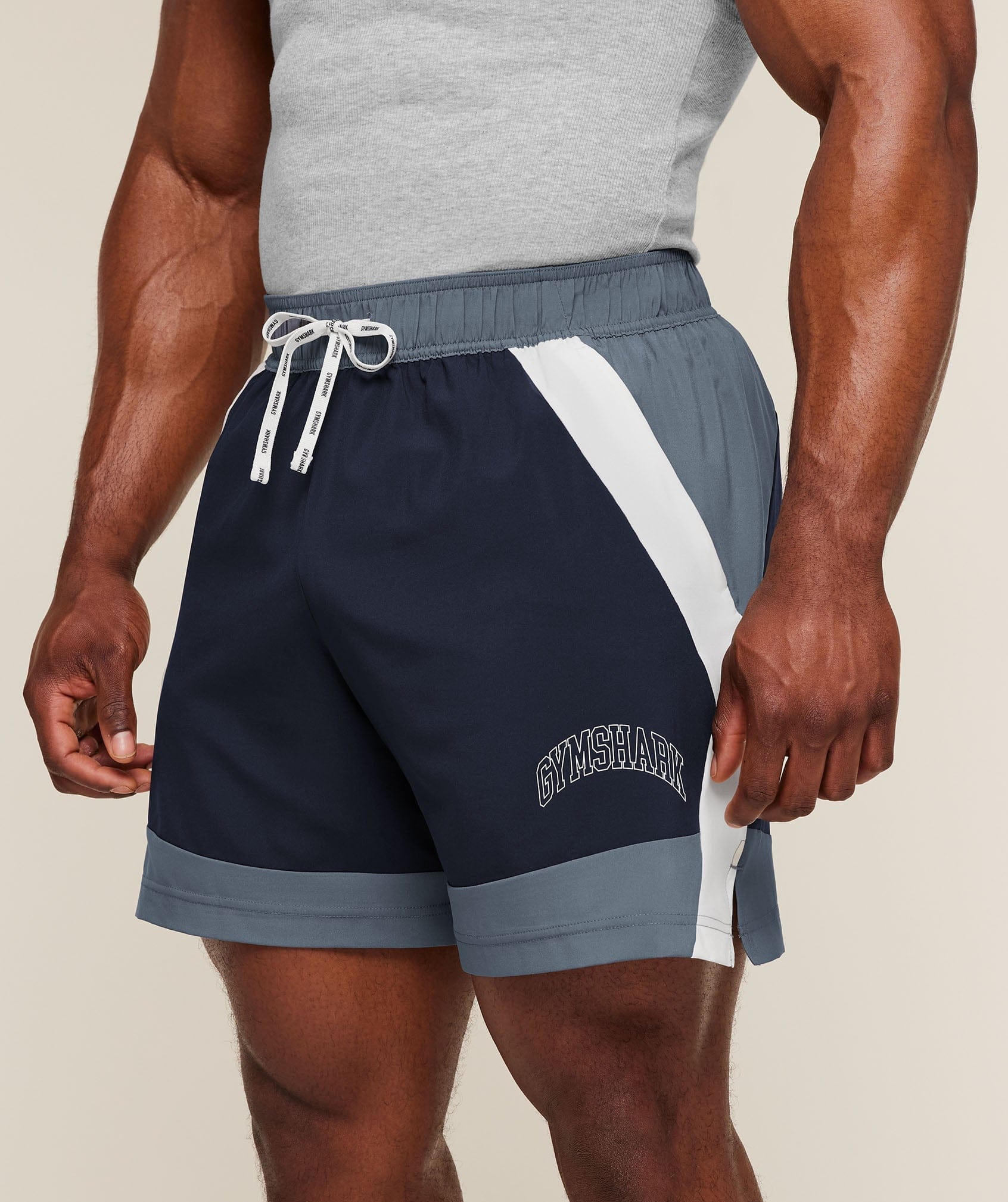 Gymshark Collegiate Tech Shorts Taupe Brown