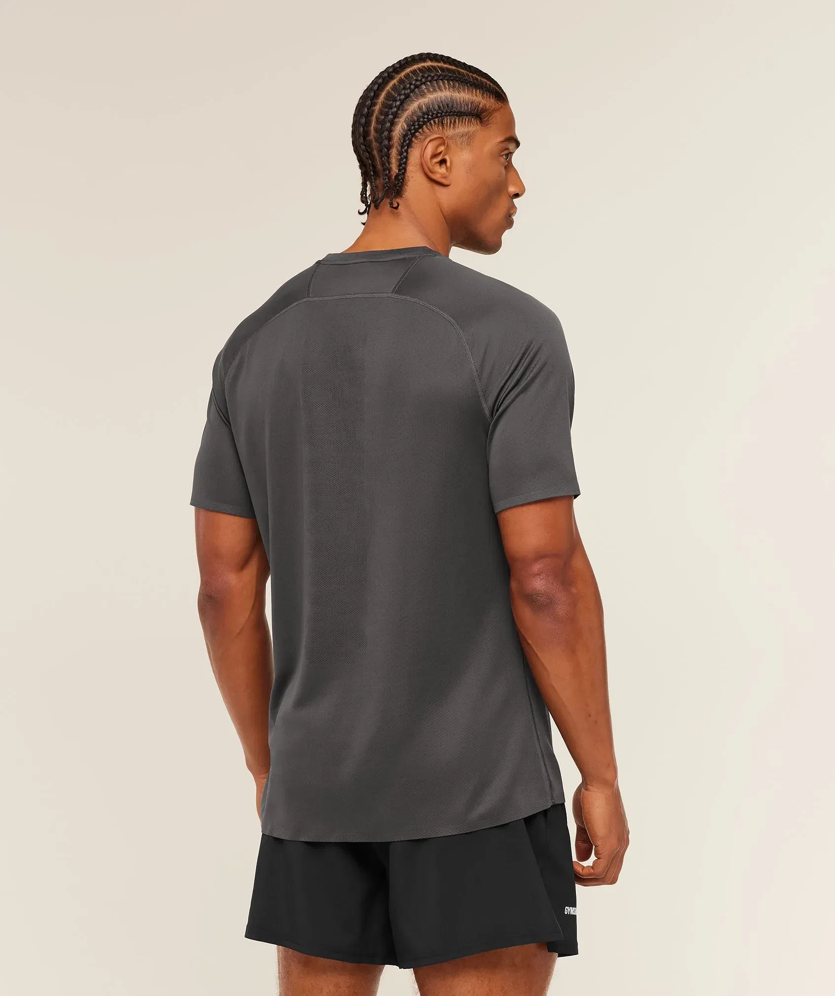 Gymshark Hybrid Engineered Jacquard T-Shirt Grey