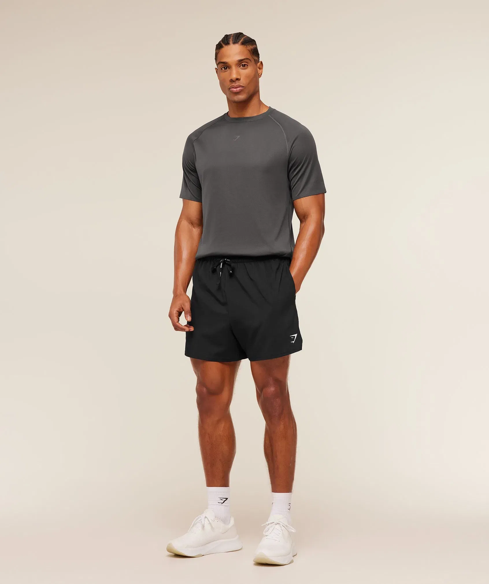 Gymshark Hybrid Engineered Jacquard T-Shirt Grey