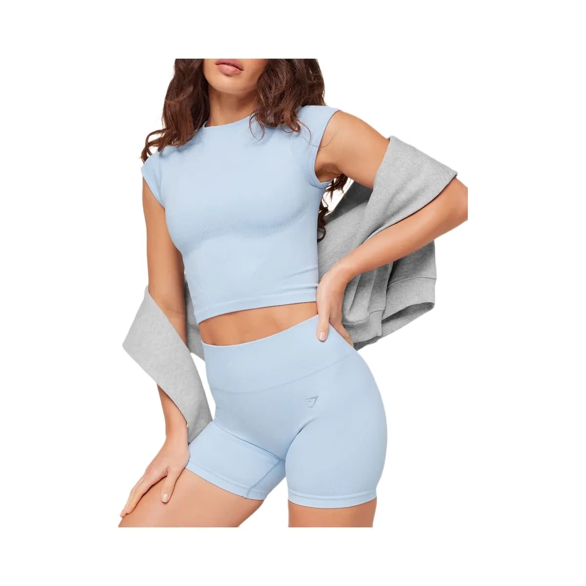 Gymshark Poise Seamless Shorts "Chilled Blue"