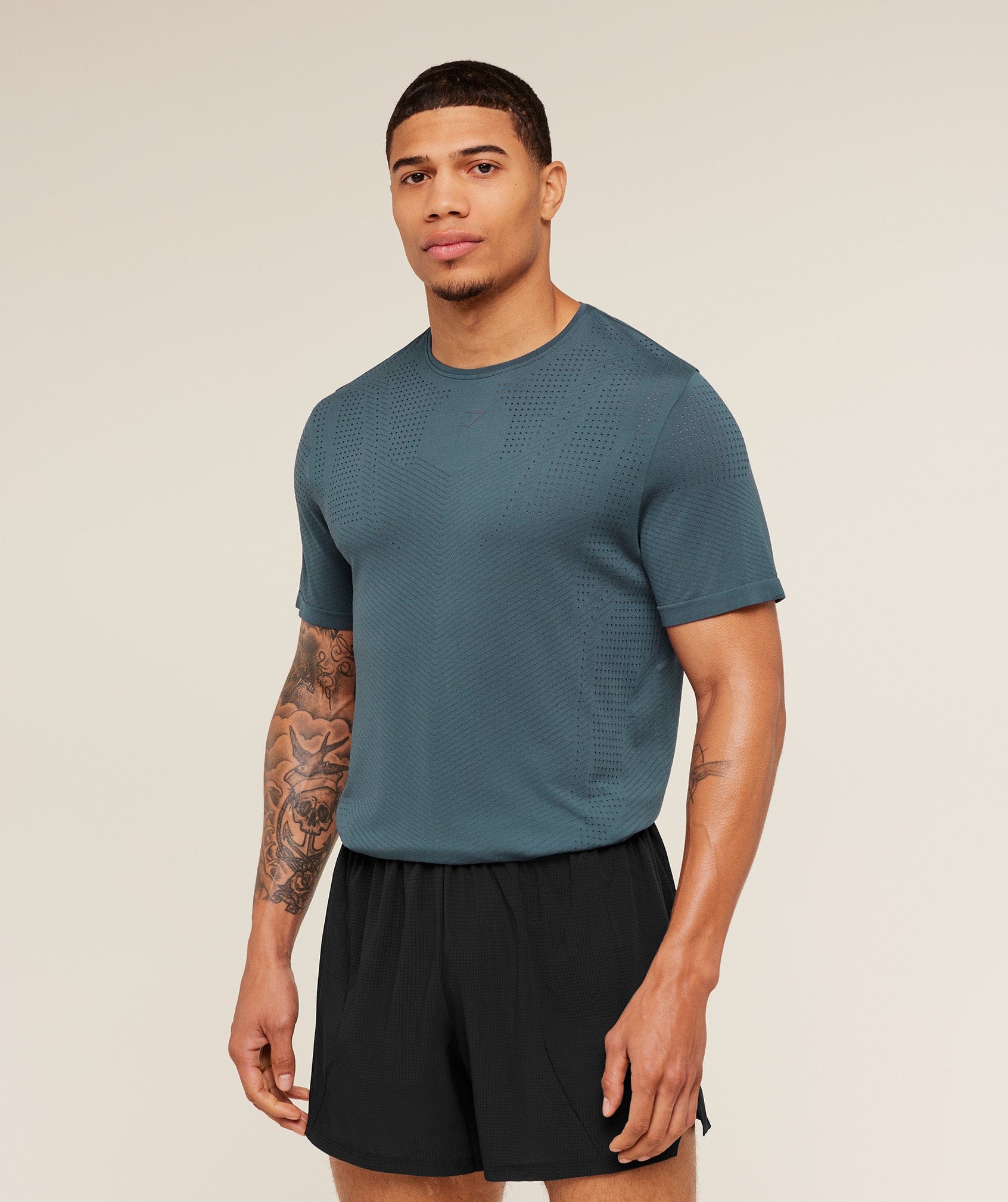 Gymshark Seamless Running T-Shirt Gs Stealth Blue