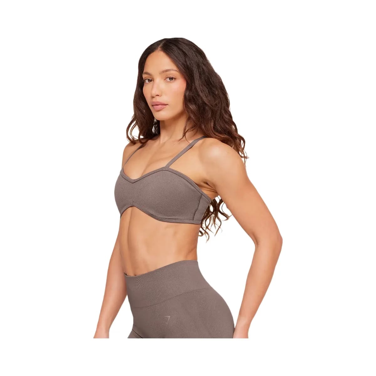 Gymshark Poise Light Support Seamless Sports Bra "Cool Brown"