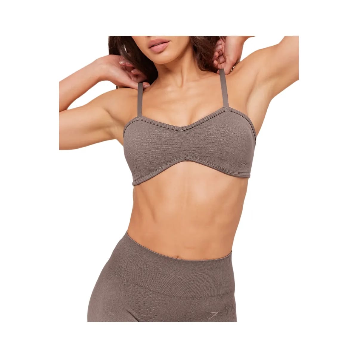 Gymshark Poise Light Support Seamless Sports Bra "Cool Brown"