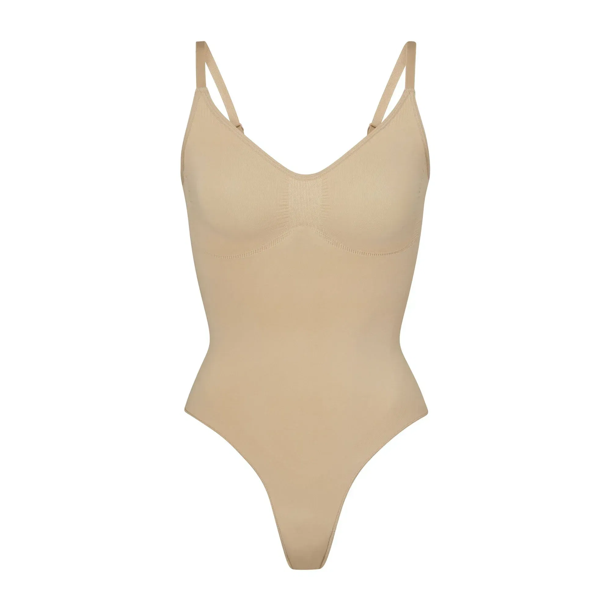 Skims Seamless Sculpt Thong Bodysuit Clay