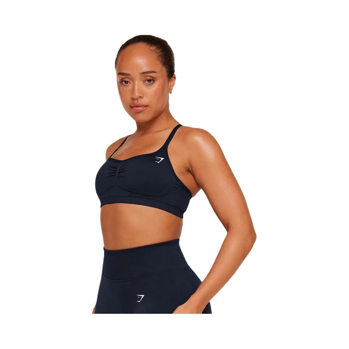 Gymshark Lift Seamless Sports Bra "Midnight Blue Black Marl"