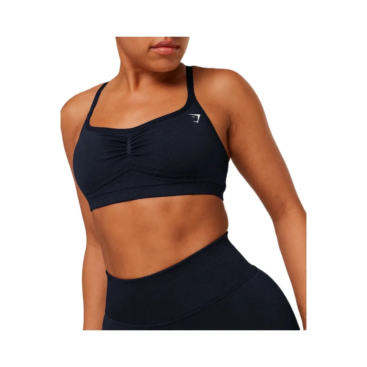 Gymshark Lift Seamless Sports Bra "Midnight Blue Black Marl"