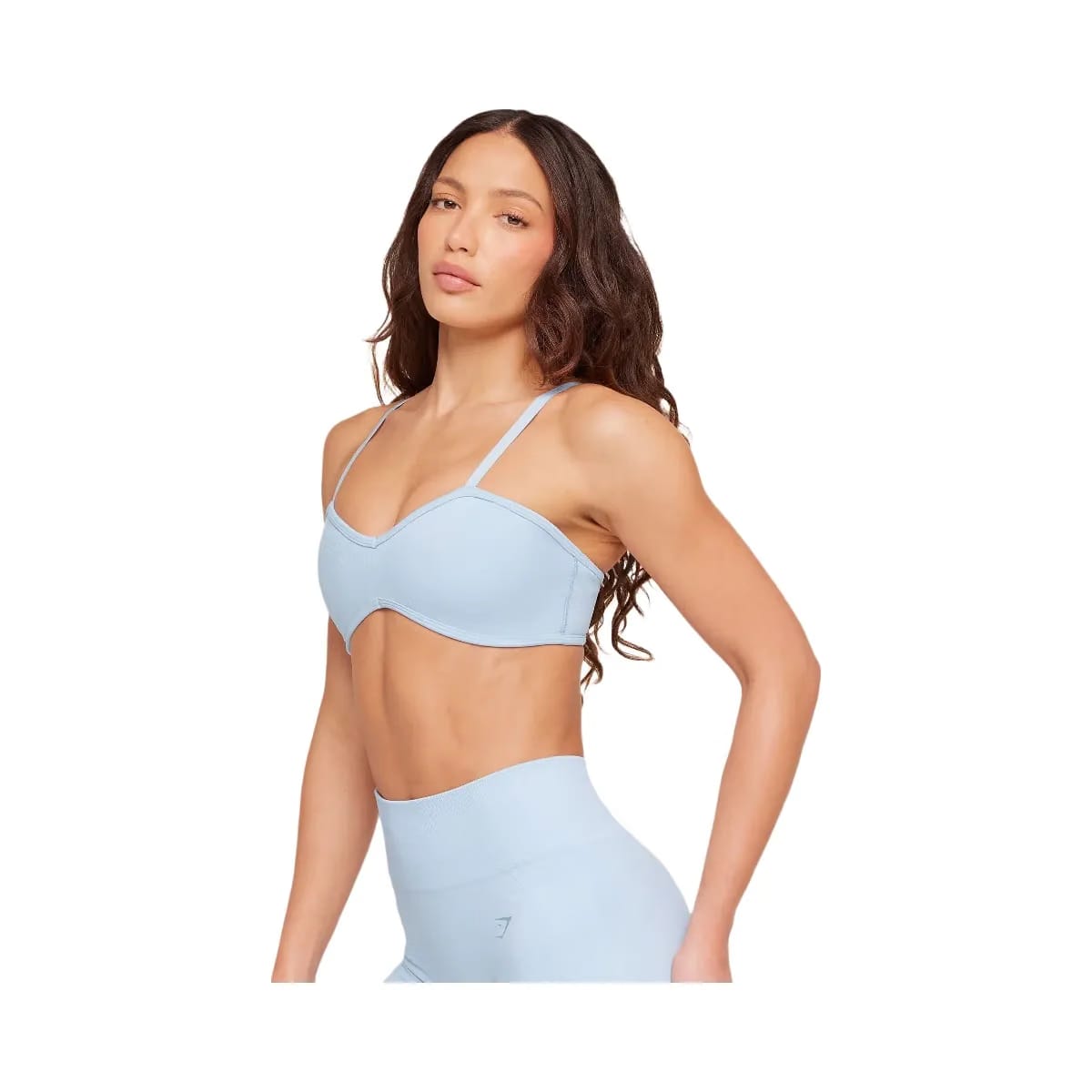 Gymshark Poise Light Support Seamless Sports Bra "Chilled Blue"