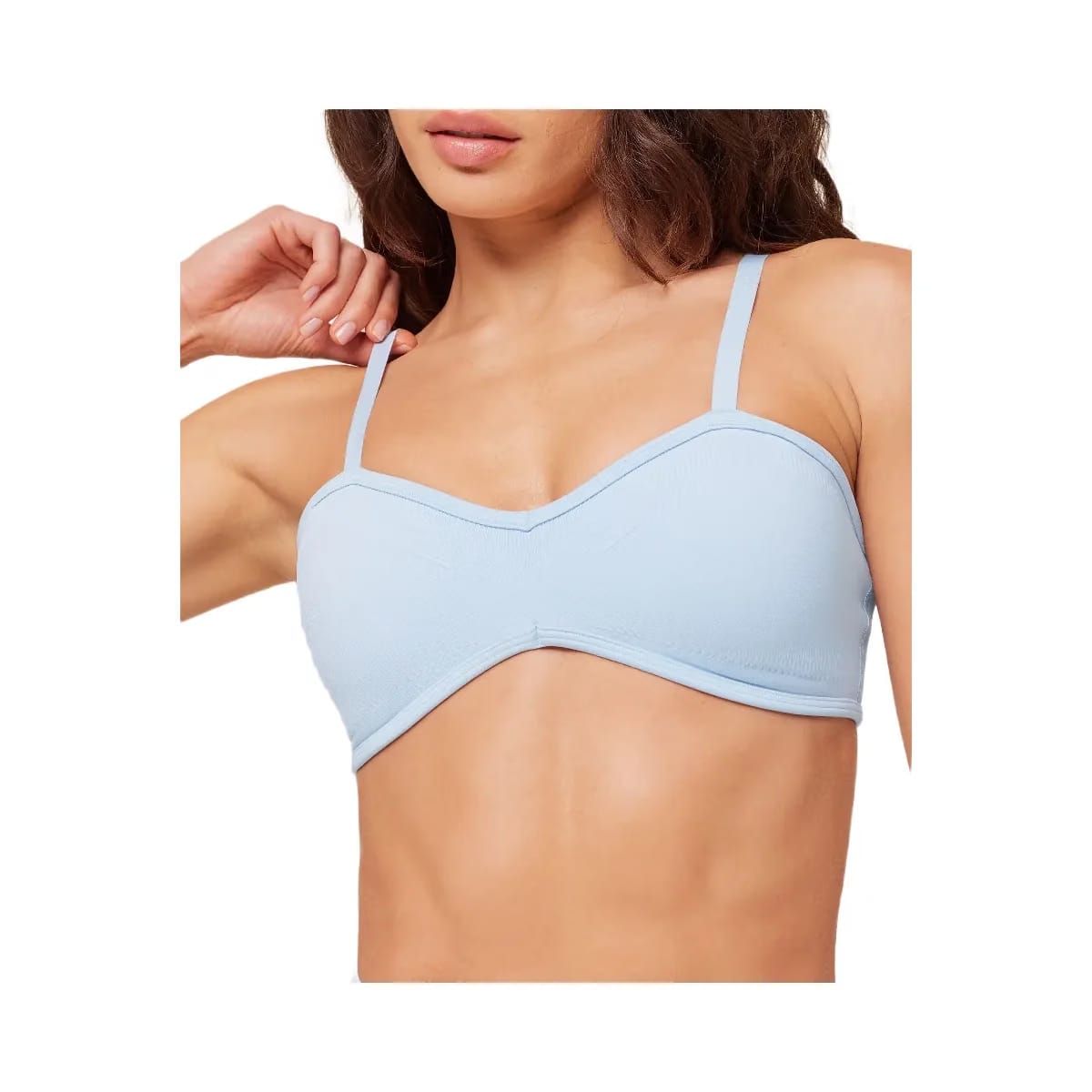 Gymshark Poise Light Support Seamless Sports Bra "Chilled Blue"