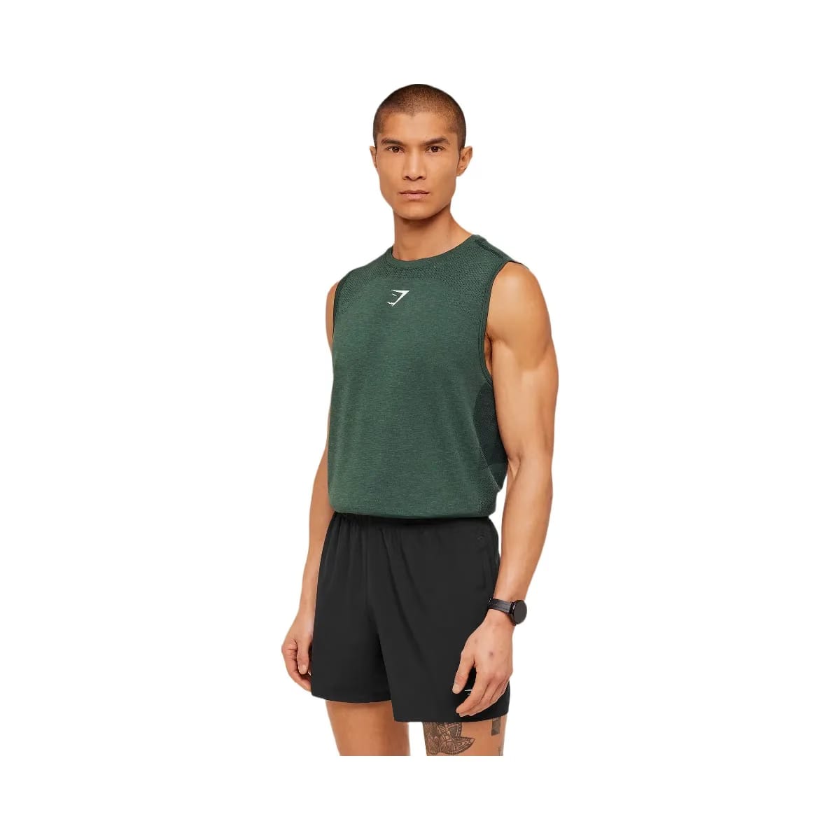 Gymshark Lightweight Seamless Tank "GS Victory Green Marl"
